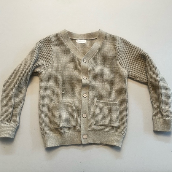 Rylee + Cru Other - Rylee + Cru Olive Green Waffle Knit Cardigan
